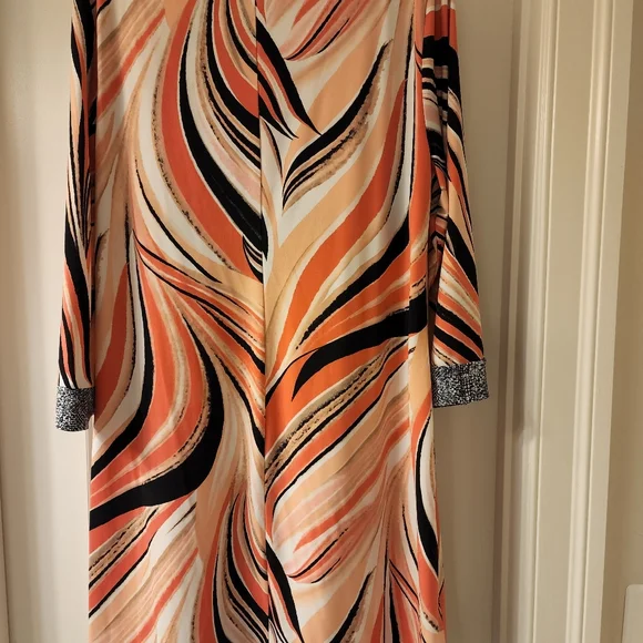 CALVIN KLEIN - ¾ Sleeve Multicolor Dress - Picture 4 of 4